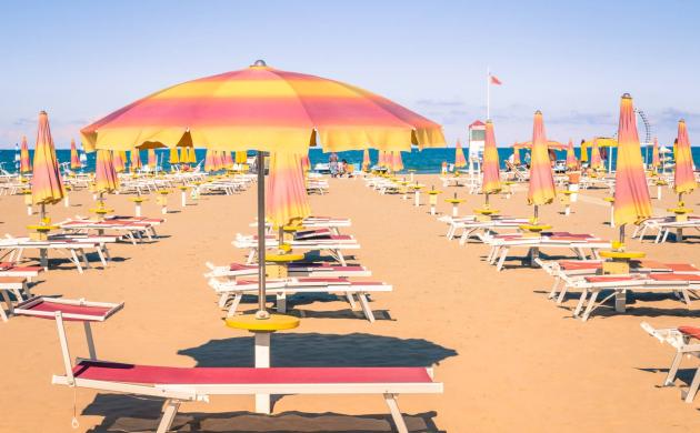 Settimana di fine agosto sulla spiaggia di Rimini
